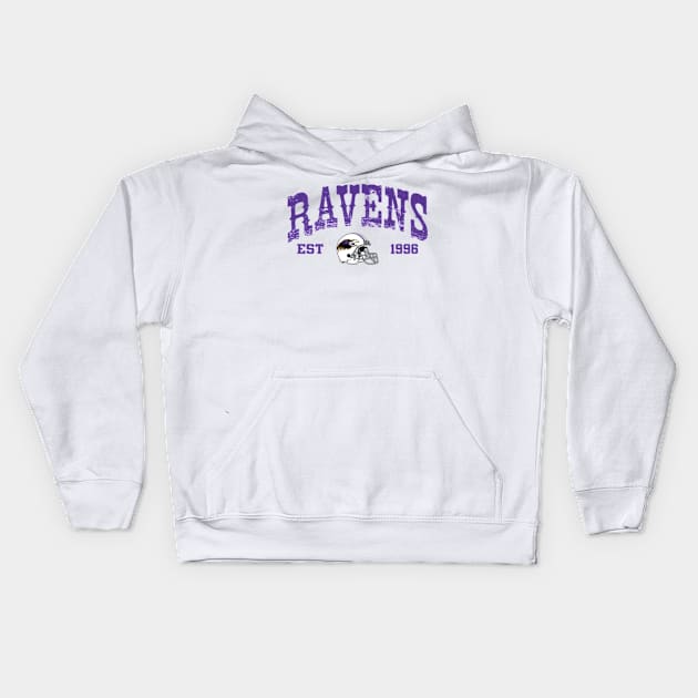 Ravens Football Kids Hoodie by apparel-art72